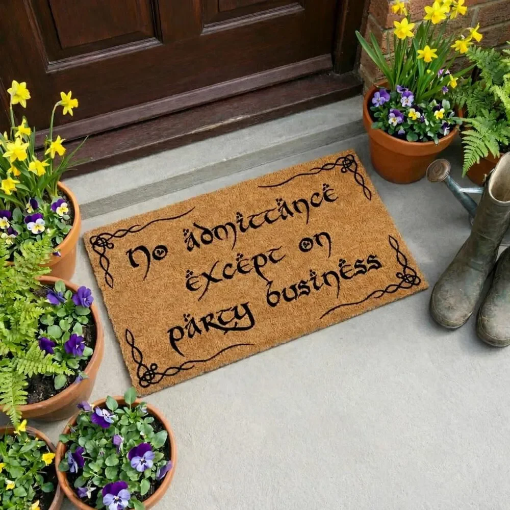 No Admittance Except On Party Business Door Mat Outdoor 30x17